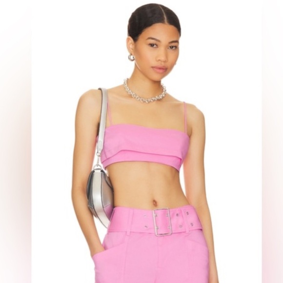 Lovers + Friends Tops - Lovers & Friends Lorelei Bra Top in Pink Crop Women’s Large
